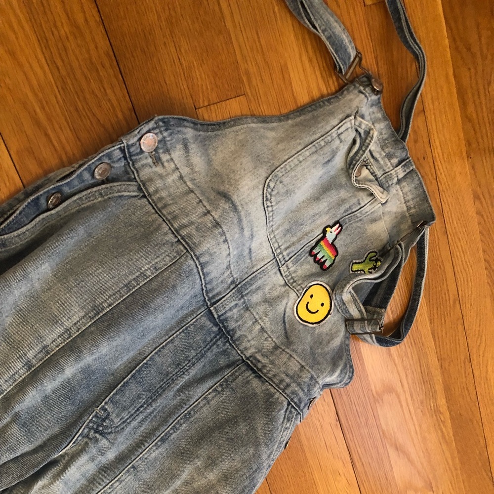 Embroidered overalls